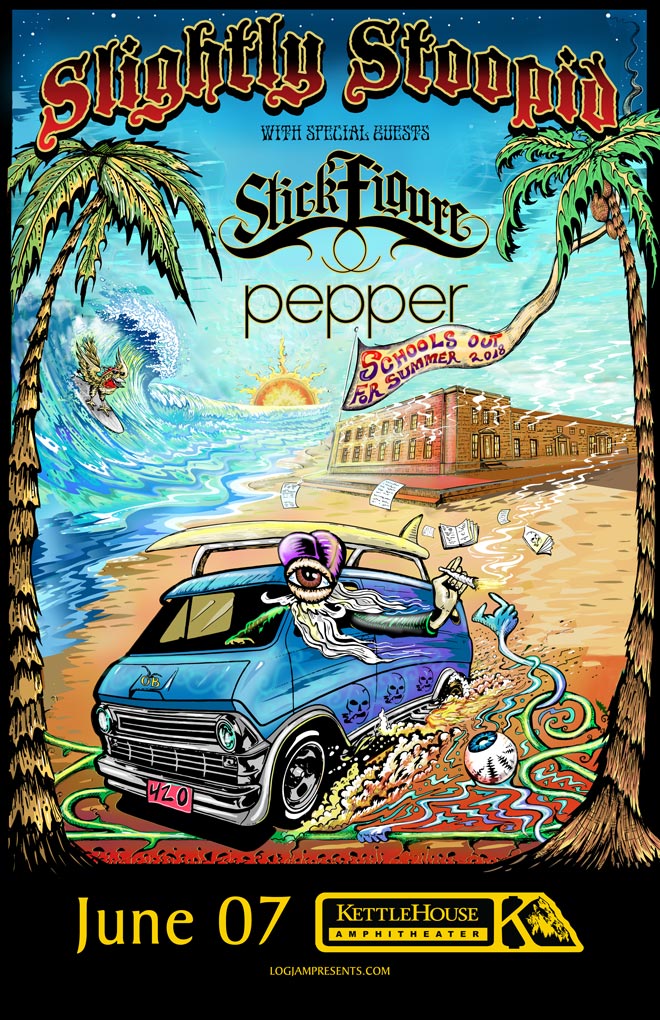 Slightly Stoopid, Stick Figure, and Pepper at KettleHouse Amphitheater in Bonner, Montana on June 7th