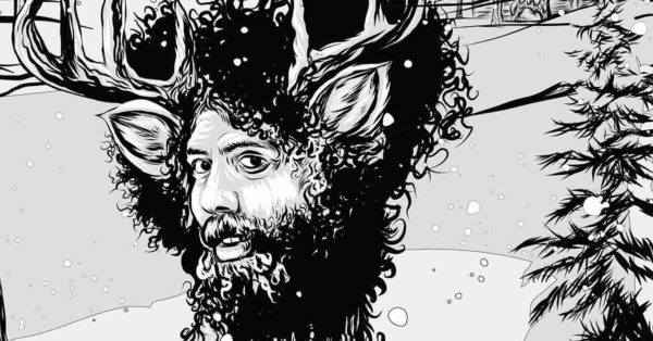 Things to Do: Reggie Watts as a Winter Wonderland Deer Coloring Page