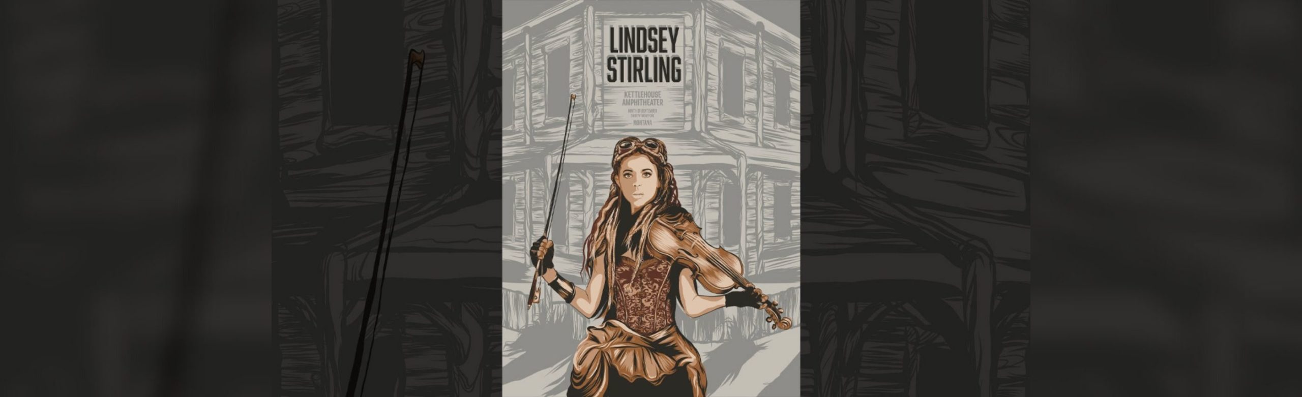 Limited Edition Screenprint for Lindsey Stirling at KettleHouse Amphitheater 2021 Image