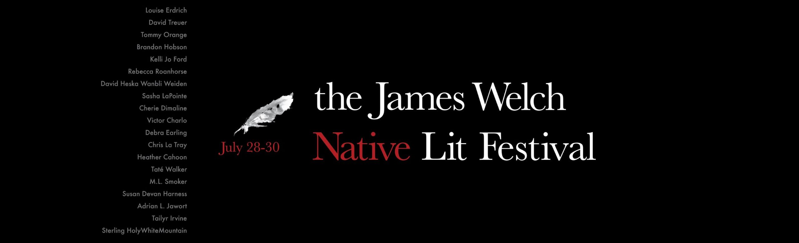 The James Welch Native Lit Festival Image