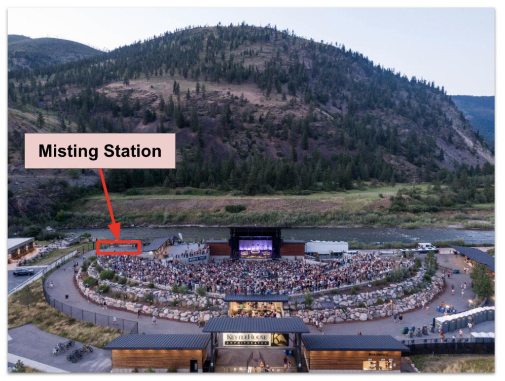 New Misting Station at KettleHouse Amphitheater Logjam Presents