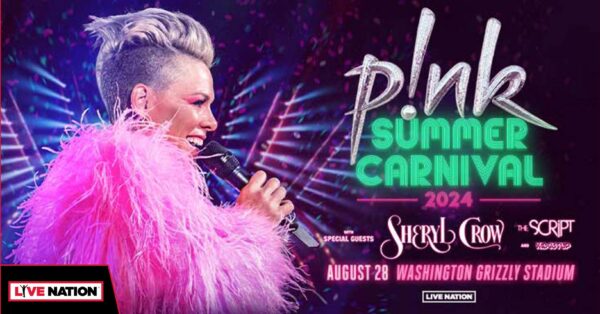 Pink Announces Concert at Washington-Grizzly Stadium with Sheryl Crow, The Script and KidCutUp