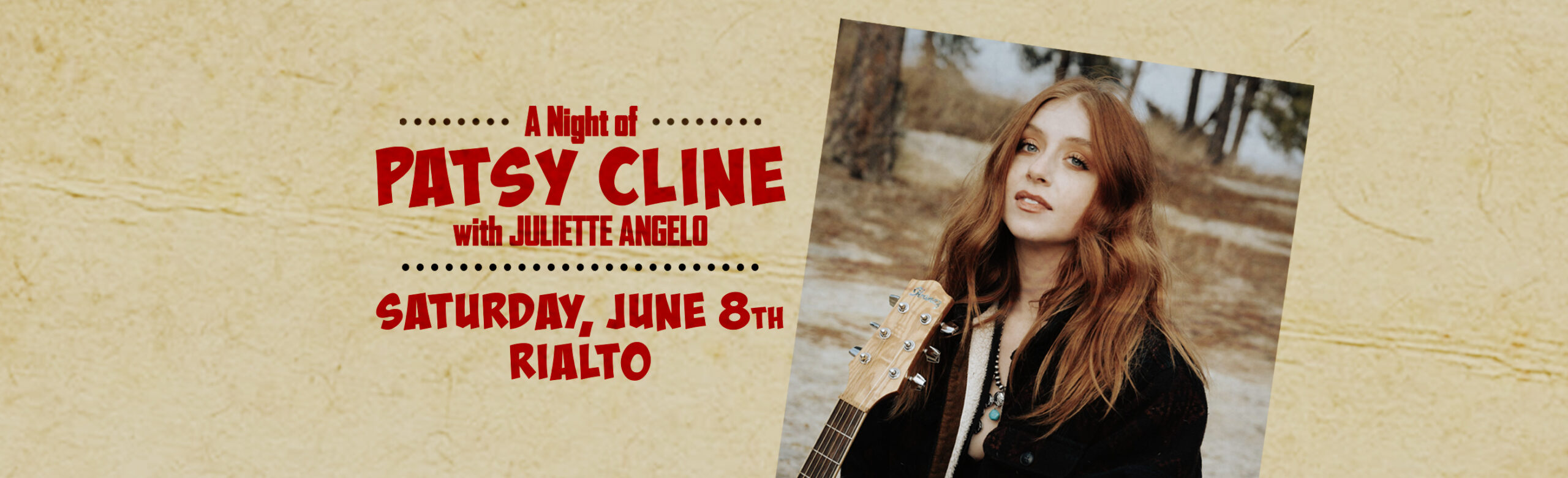 Experience “A Night of Patsy Cline” with Juliette Angelo at the Rialto Image