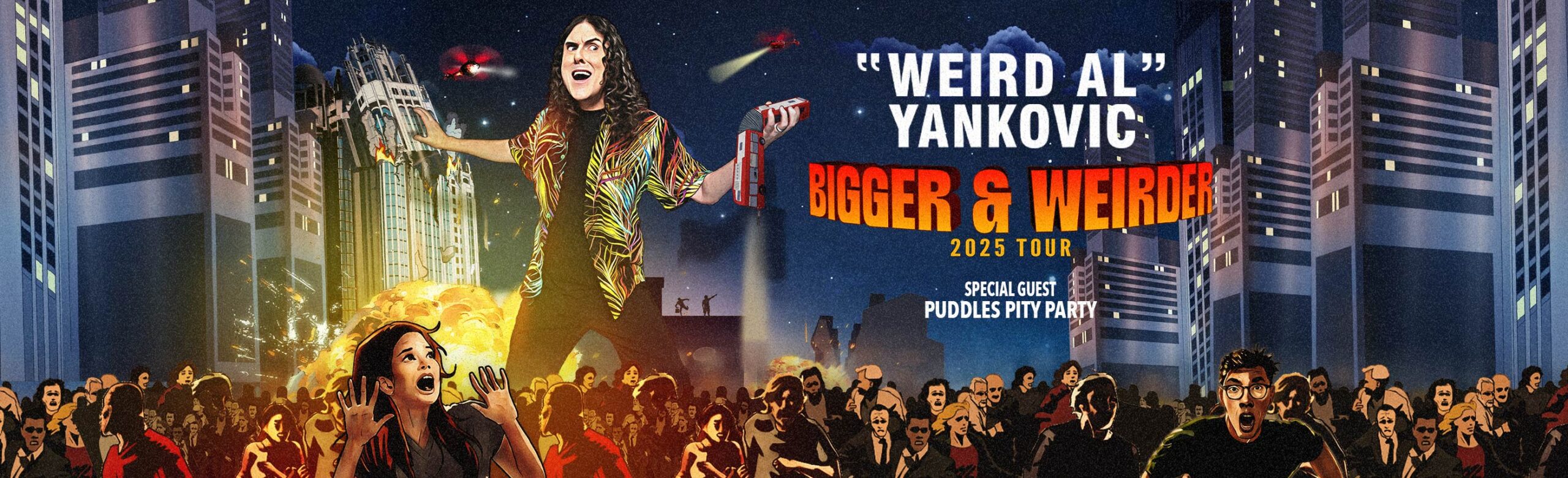 “Weird Al” Yankovic Announces Bigger & Weirder 2025 Tour Stop at KettleHouse Amphitheater with Puddles Pity Party Image